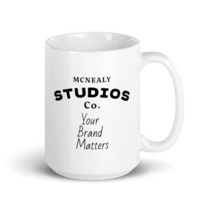 White glossy mug