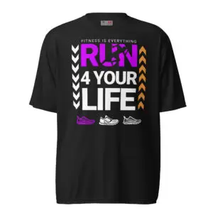 Run4YourLife - Purple Unisex performance crew neck t-shirt