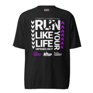 Run Like Your Life Depends On It - Unisex performance crew neck t-shirt