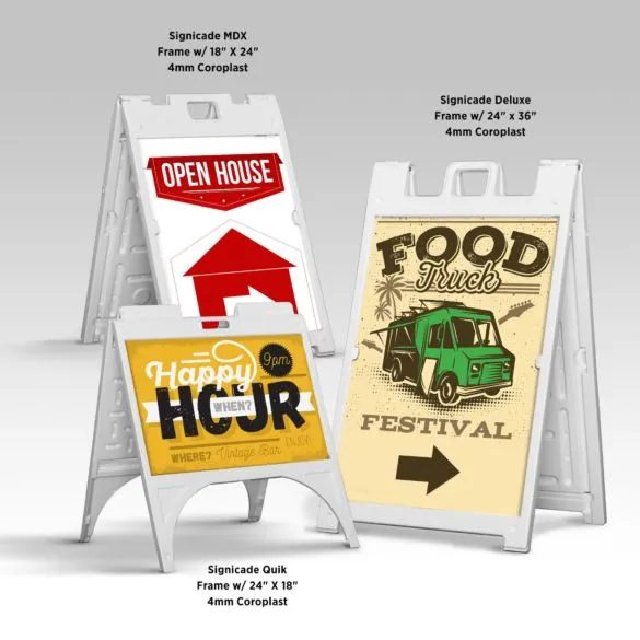 Sidewalk A-frame signage