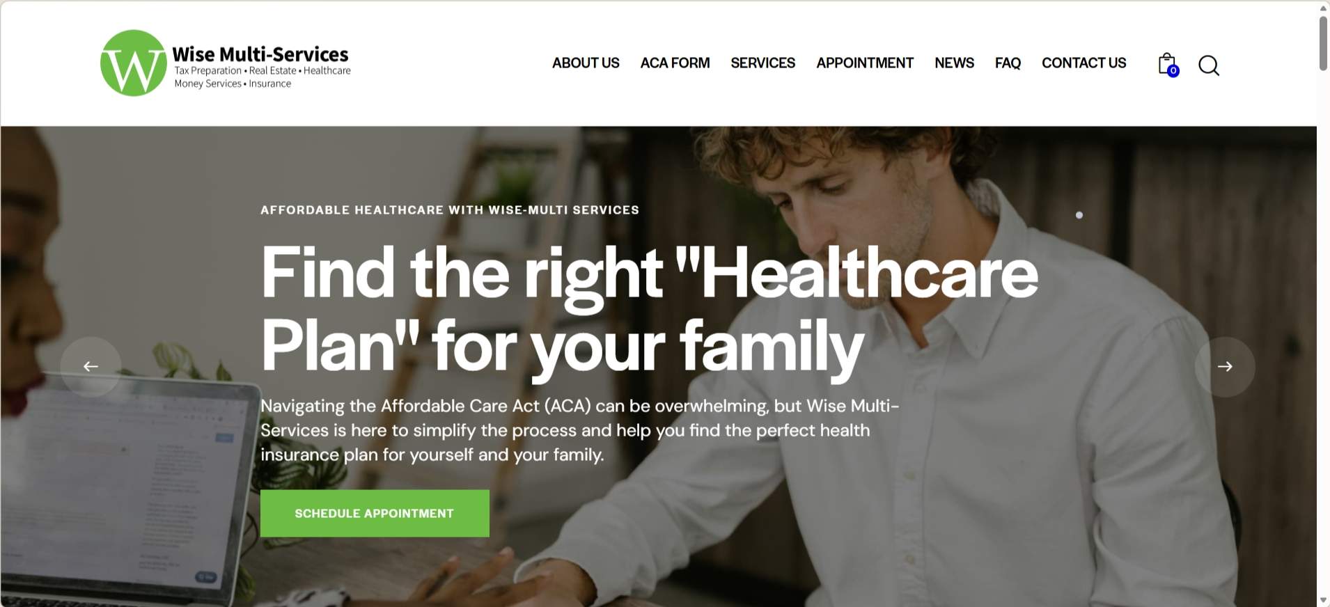 Finance website design by McNealy Studios
