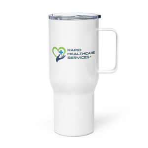 Travel mug with a handle