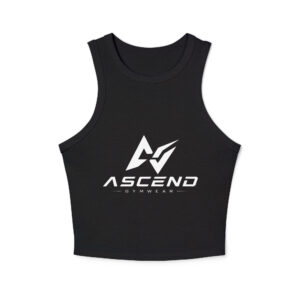ASCEND Women's micro rib racer tank top